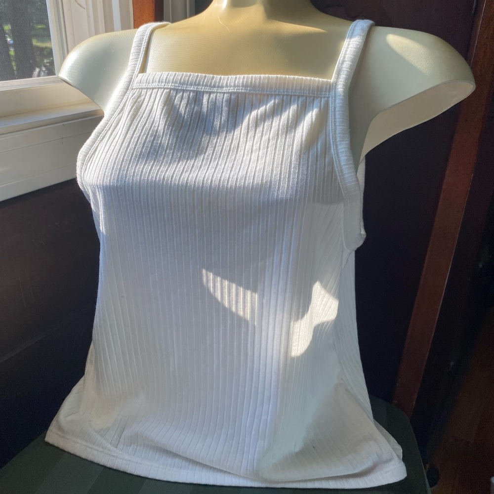 Spaghetti Strap White Tank